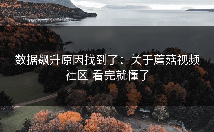 数据飙升原因找到了：关于蘑菇视频社区-看完就懂了
